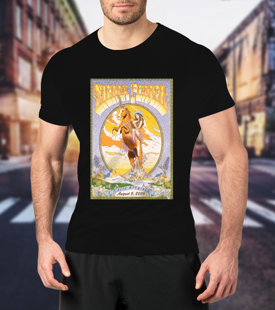 Sierra Ferrell August 9 2026 Alta Wyoming Grand Targhee Bluegrass Festival Tour Horse And Woman T-Shirt