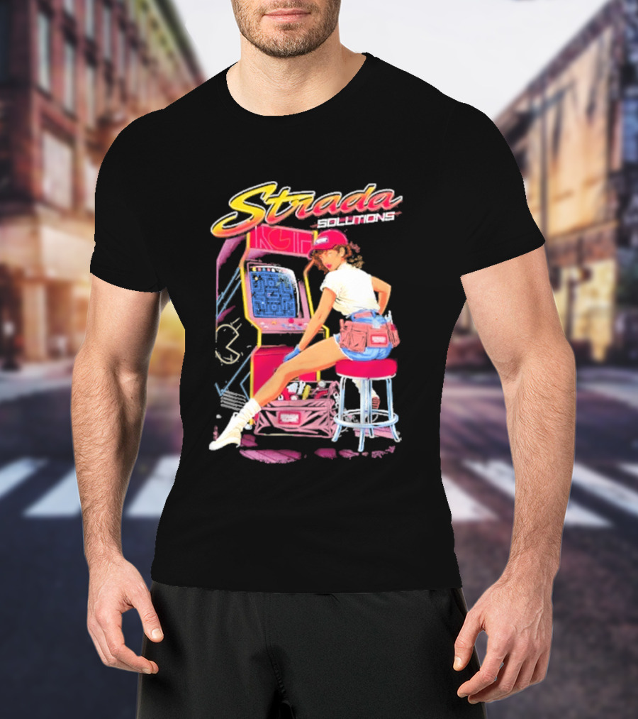 Strada Solutions Arcade Mechanic Retro Gaming T-Shirt