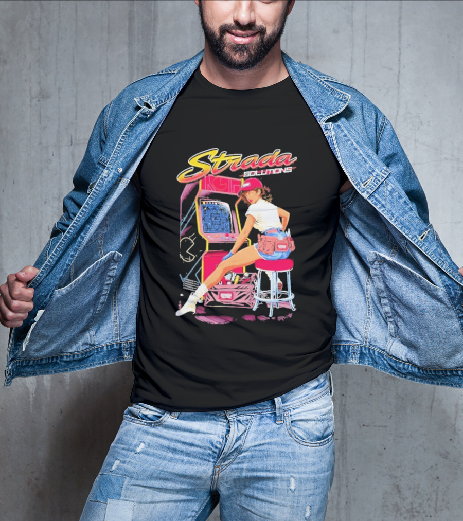 Strada Solutions Arcade Mechanic Retro Gaming T-Shirt