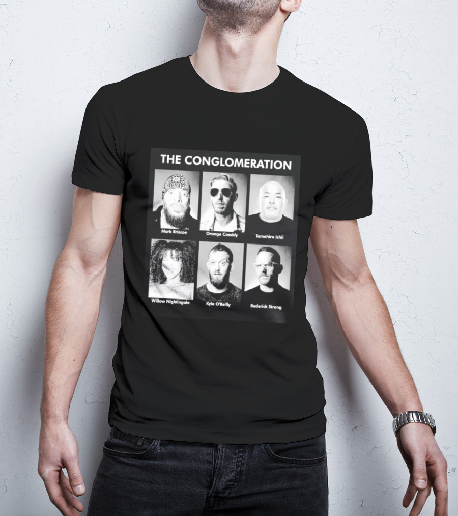 The Conglomeration Mark Briscoe Orange Cassidy Tomohiro Ishii Willow Nightingale Kyle O'Reilly Roderick Strong T-Shirt