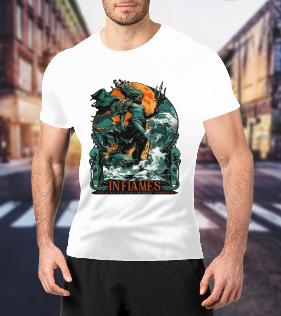 In Flames August 31 2026 Göteborg Brinner Sweden Show T-Shirt