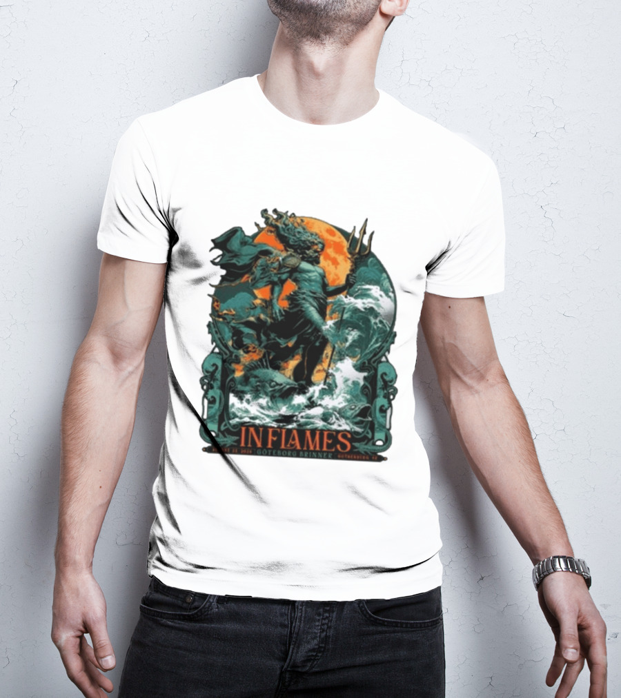 In Flames August 31 2026 Göteborg Brinner Sweden Show T-Shirt