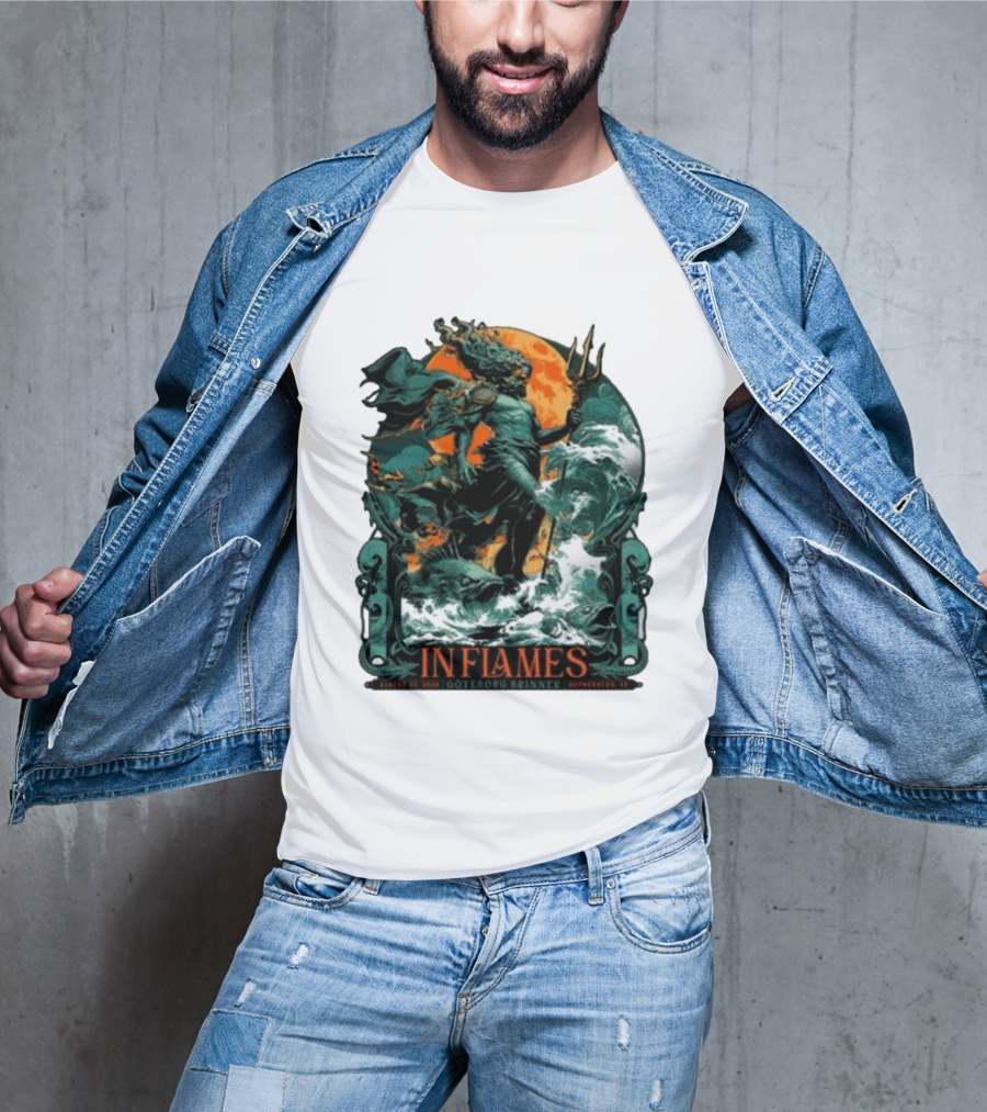 In Flames August 31 2026 Göteborg Brinner Sweden Show T-Shirt