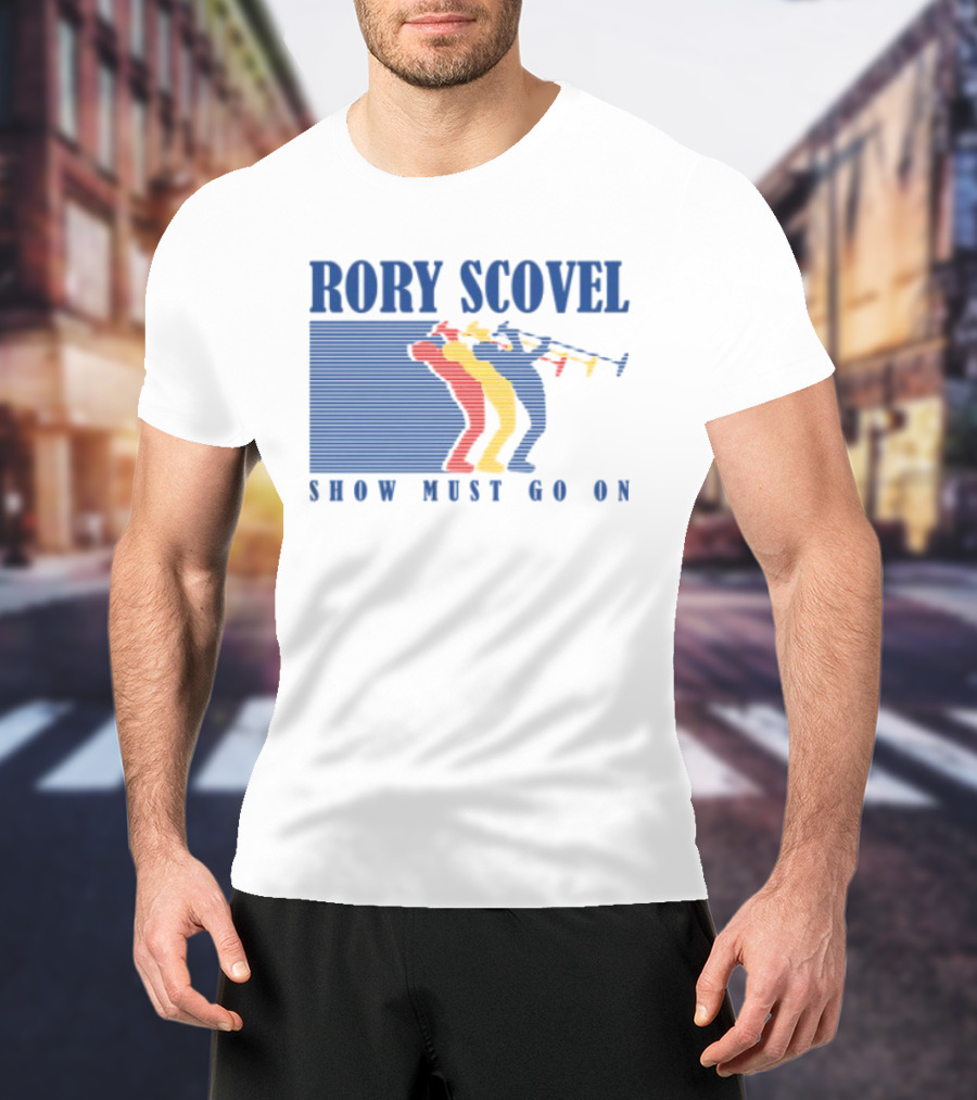 Rory Scovel Show Must Go On Colorful Trumpet Players T-Shirt