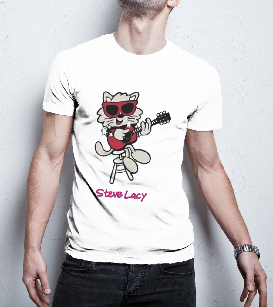 Steve Lacy 2026 Asia Tour Oh Yeah Cool Cat Playing Guitar T-Shirt