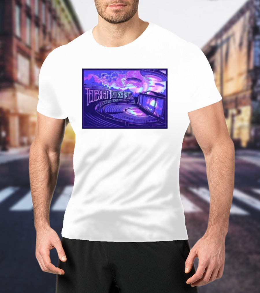 Tedeschi Trucks Band Greek Theatre Berkeley August 12 2026 Concert With UFOs And Neon Lights T-Shirt