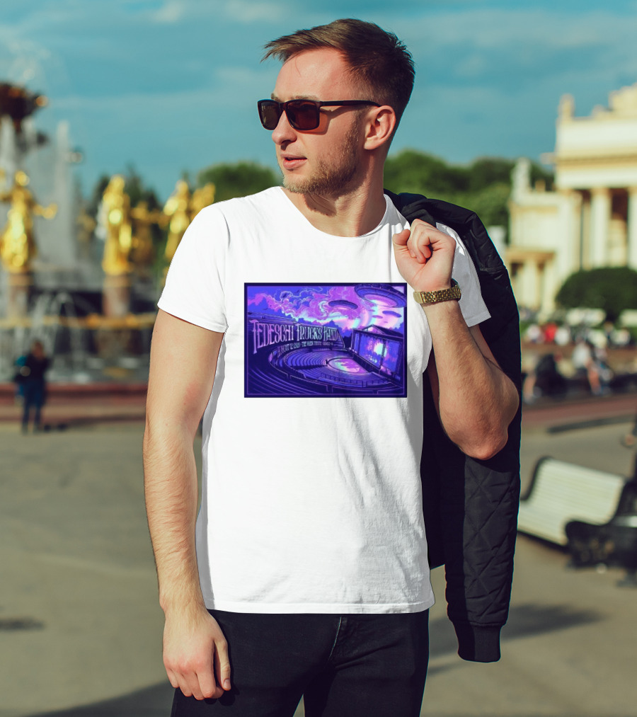 Tedeschi Trucks Band Greek Theatre Berkeley August 12 2026 Concert With UFOs And Neon Lights T-Shirt