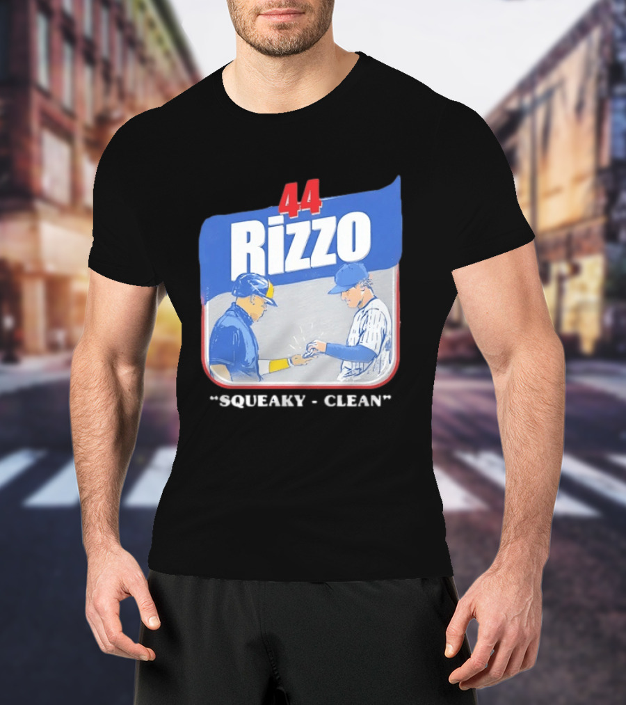 Anthony Rizzo 44 Squeaky Clean Baseball Exchange T-Shirt