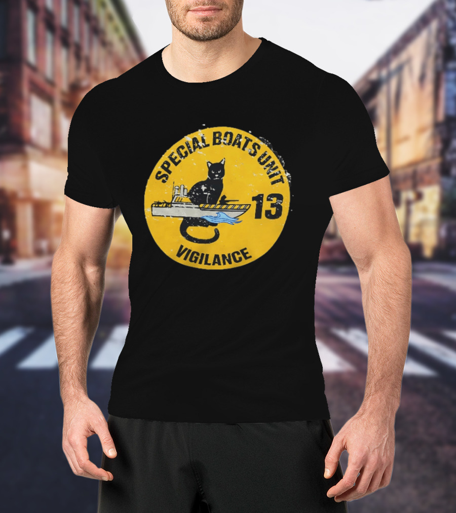 Special Boats Unit 13 Black Cat Vigilance T-Shirt
