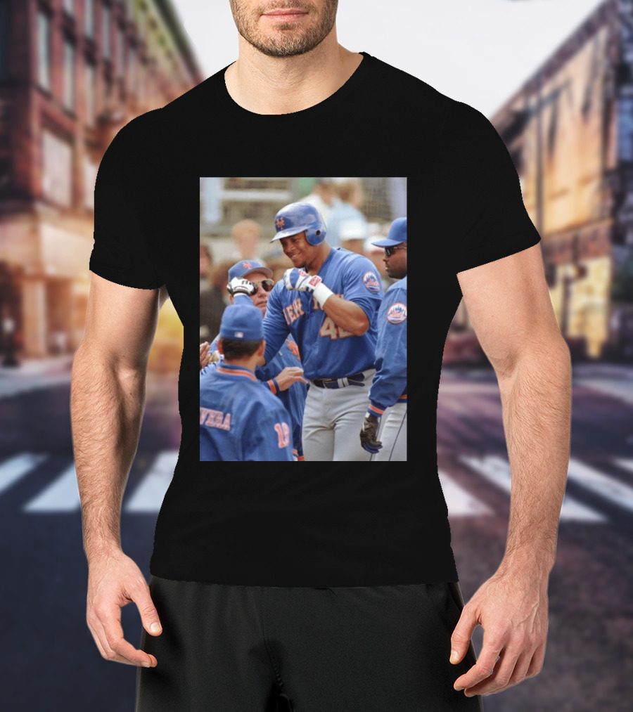 New York Mets Butch Huskey No. 42 MLB Legend T-Shirt