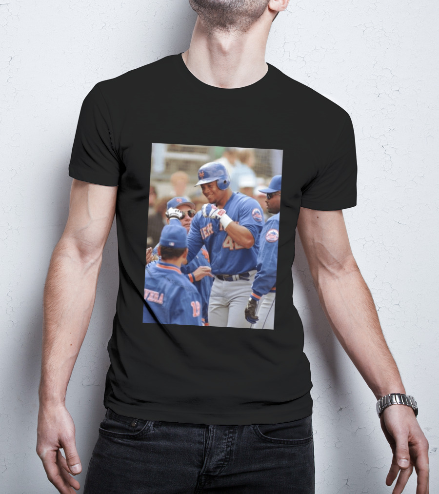 New York Mets Butch Huskey No. 42 MLB Legend T-Shirt