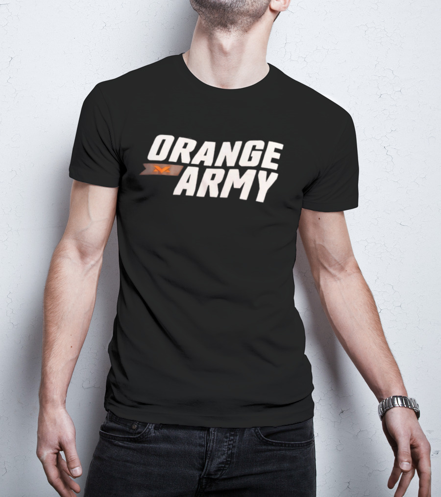 Orange Army Team Spirit Supporter Flag T-Shirt