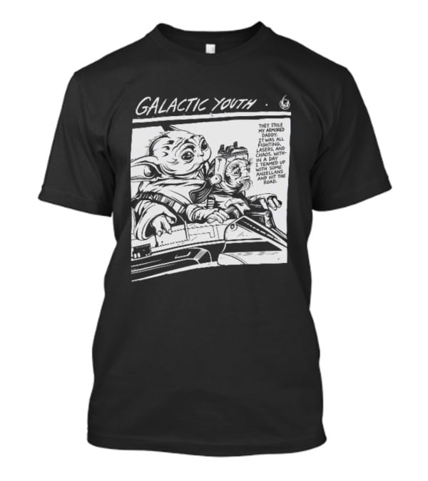 Grogu And Babu Frik Star Wars Galactic Youth They Stole My Armored Daddy T-Shirt