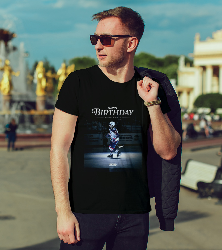 Happy Birthday Johnny Hockey NHL Player Spotlight Ice Rink Celebration T-Shirt