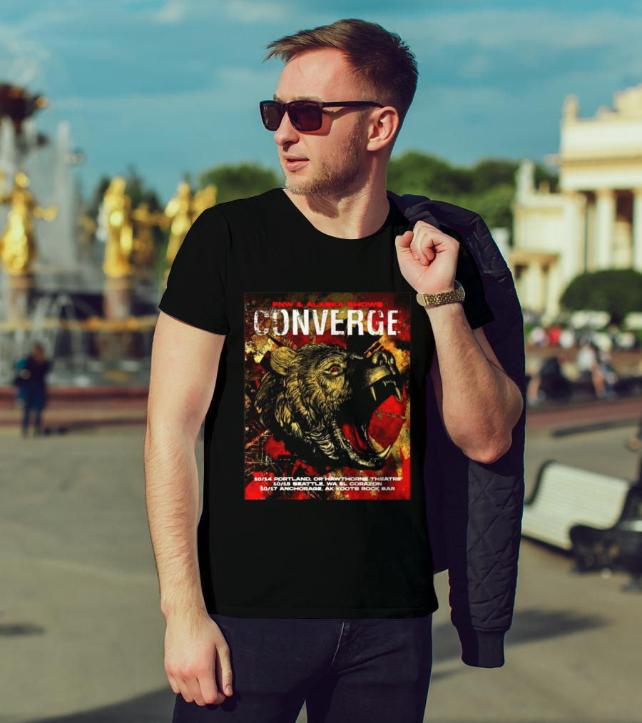 PNW Alaska Shows Converge Bear October Portland Seattle Anchorage Tour Dates T-Shirt