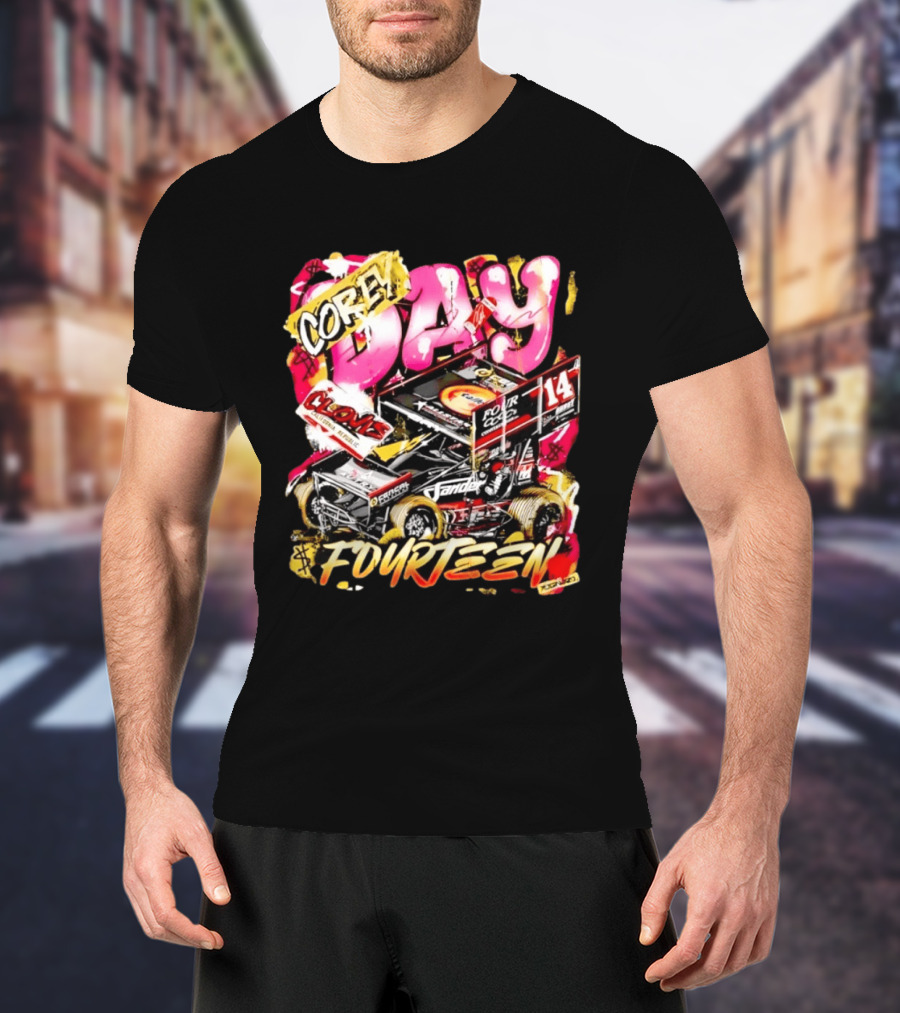 Corey Day Clovis Racing Sprint Car Number 14 Fourteen T-Shirt