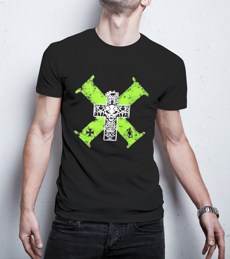 D Generation X Distressed Skull Cross DX WWE Wrestling T-Shirt