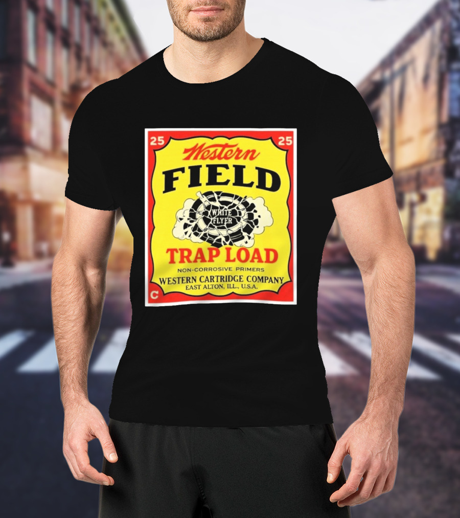 Western Field White Flyer Trap Load Western Cartridge Company East Alton USA T-Shirt