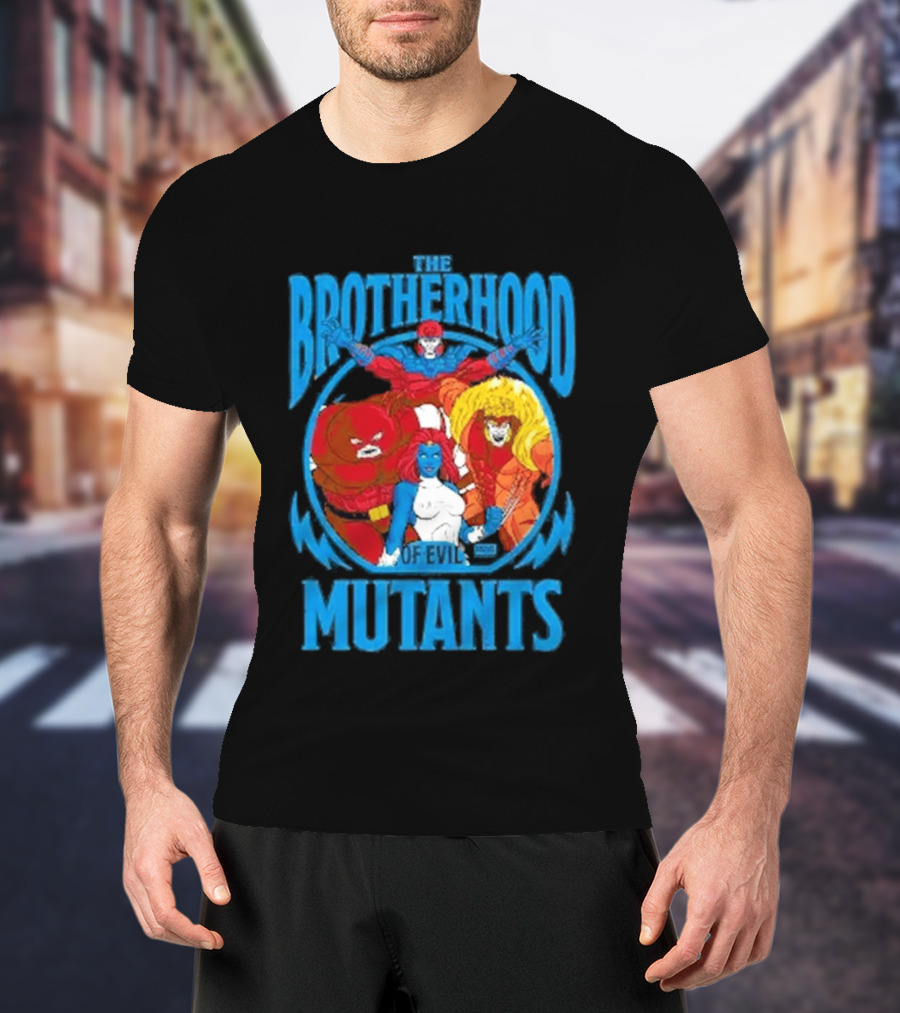 X Men Brotherhood Of Evil Mutants Cropped Mystique Sabretooth Blob T-Shirt