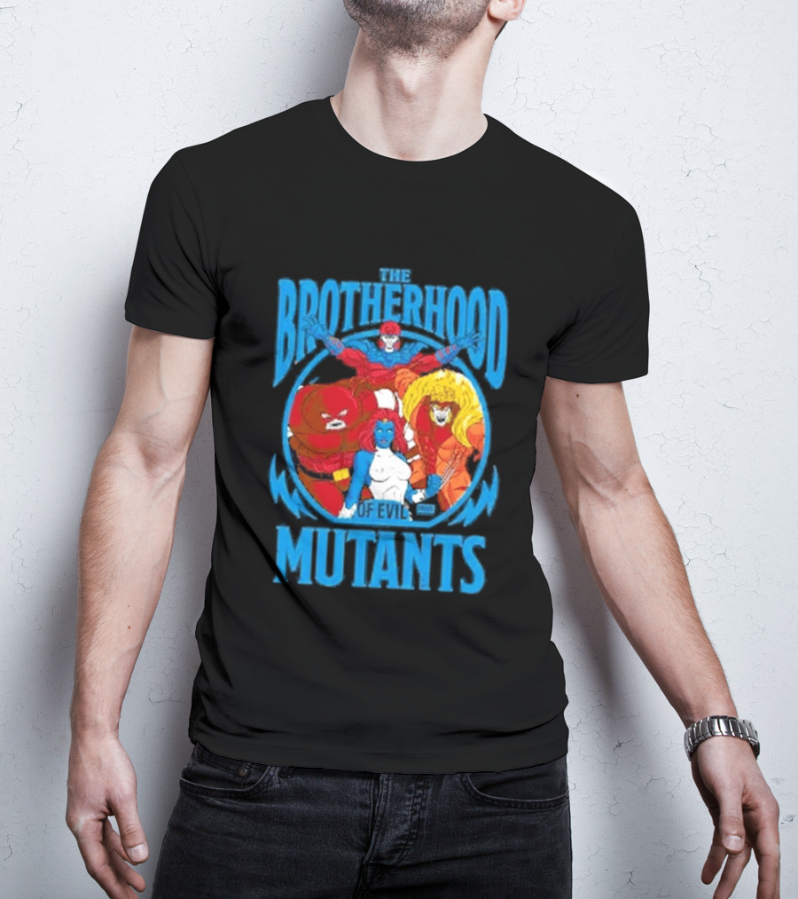 X Men Brotherhood Of Evil Mutants Cropped Mystique Sabretooth Blob T-Shirt