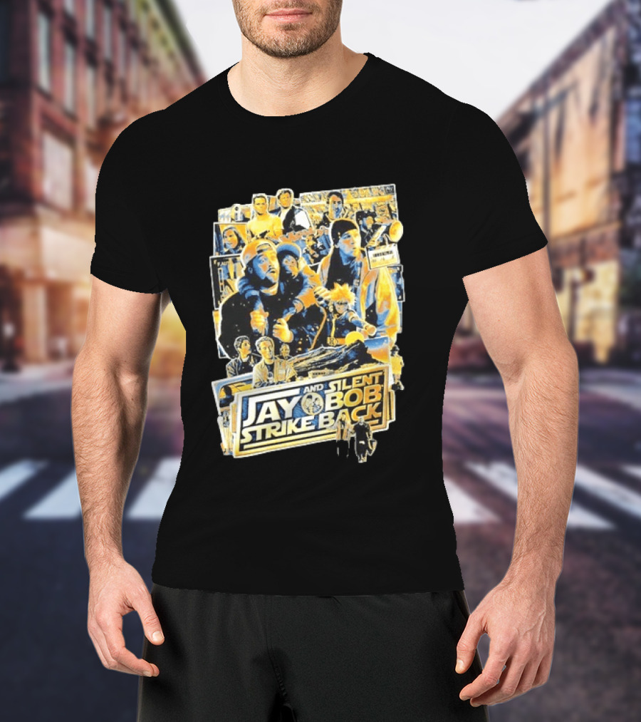 Jay And Silent Bob Strike Back Movie Collage Kevin Smith T-Shirt
