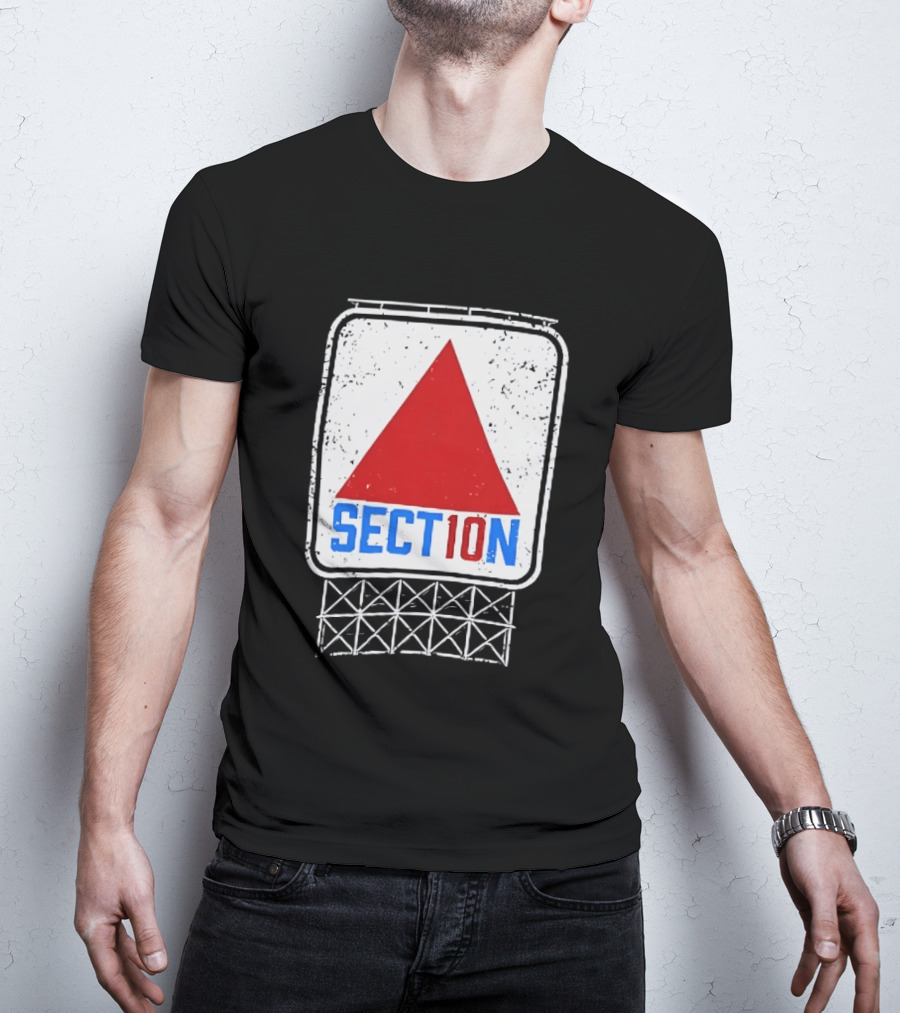 Section 10 Boston Red Sox Fenway Park Baseball Triangular Sign T-Shirt