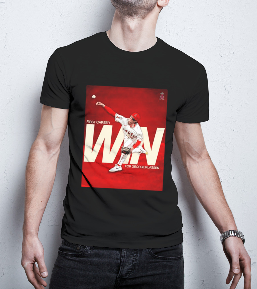 Los Angeles Angels First Career Win For George Klassen Baseball T-Shirt
