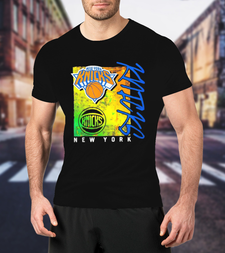 New York Knicks Basketball Team NBA Vibrant Graphic Knicks New York T-Shirt