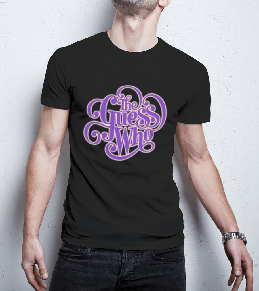 The Guess Who Store Purple Classic Curling Script T-Shirt