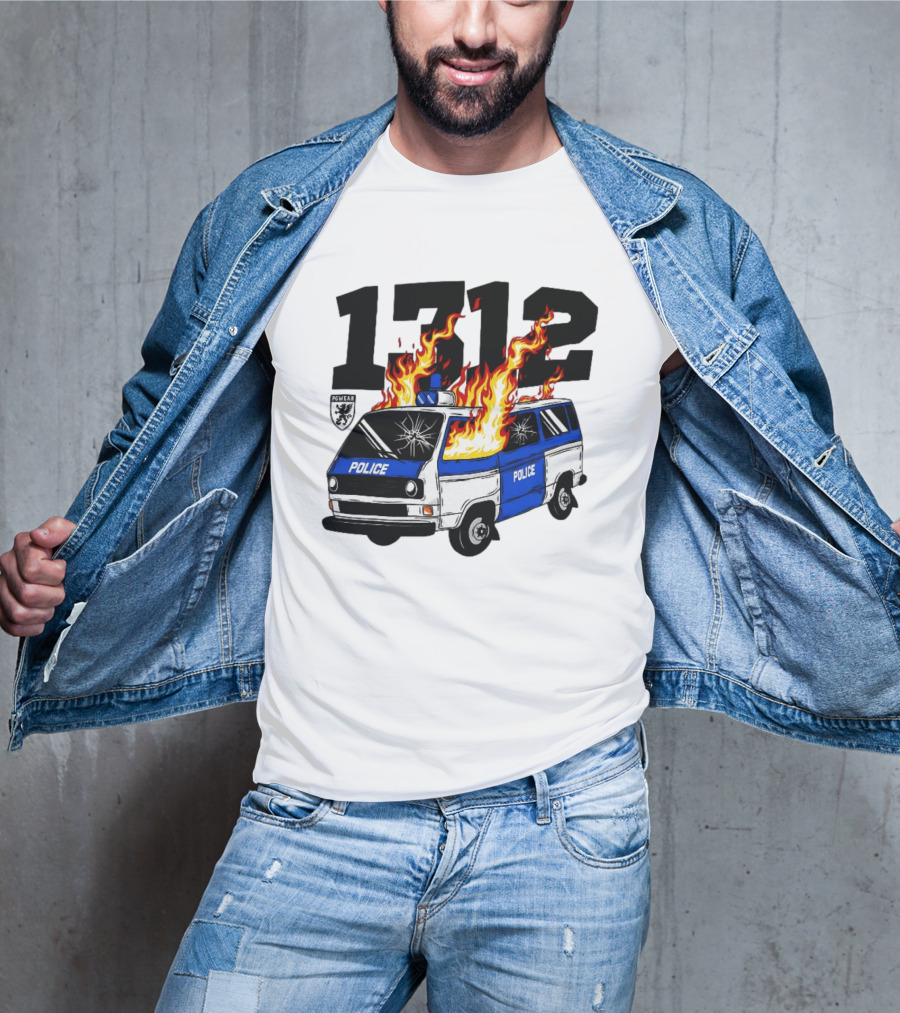 1312 Burning Police Van PGwear Anti Police T-Shirt