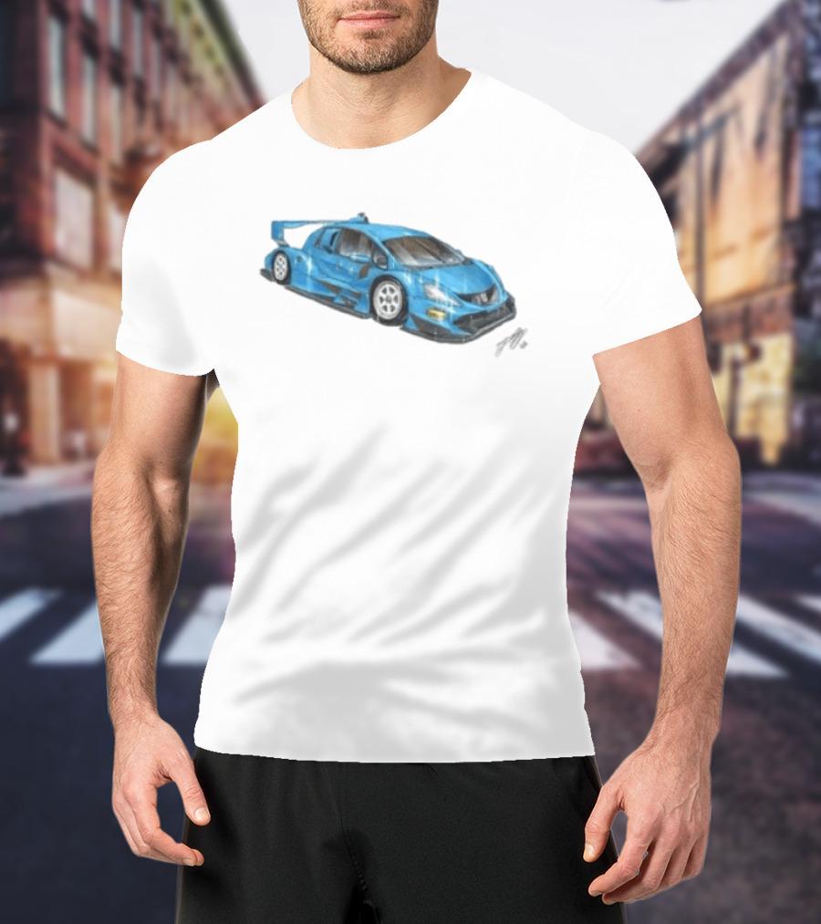 Grent Perez Store Fih Blue Racing Car T-Shirt