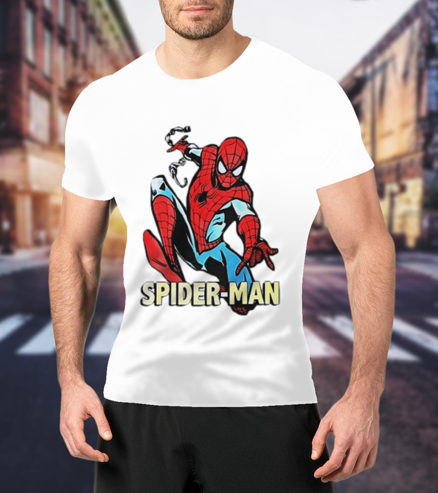 Spider Man Action Pose Marvel Superhero Avengers Comic T-Shirt