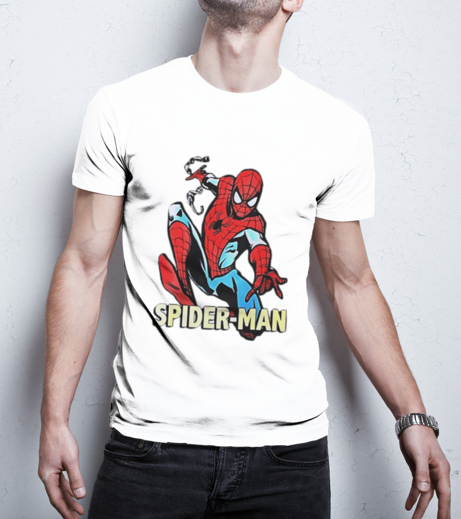 Spider Man Action Pose Marvel Superhero Avengers Comic T-Shirt