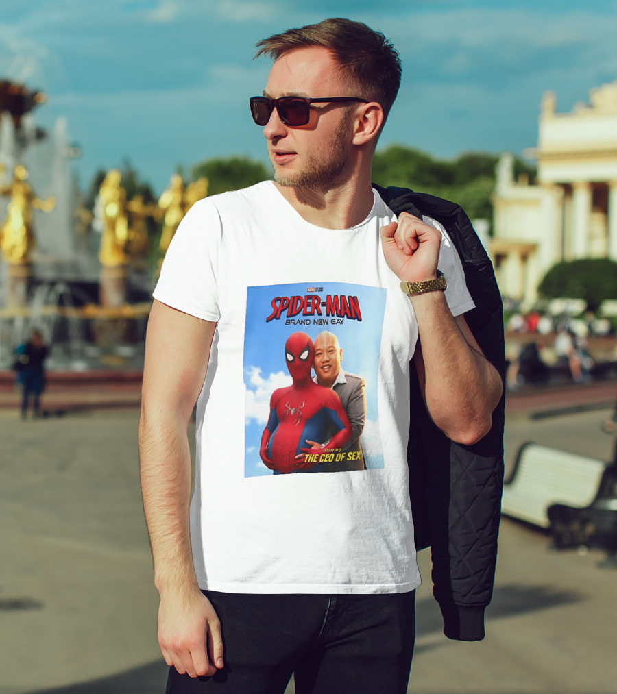 Spider Man Brand New Gay Starring The CEO Of Sex Marvel Studios T-Shirt