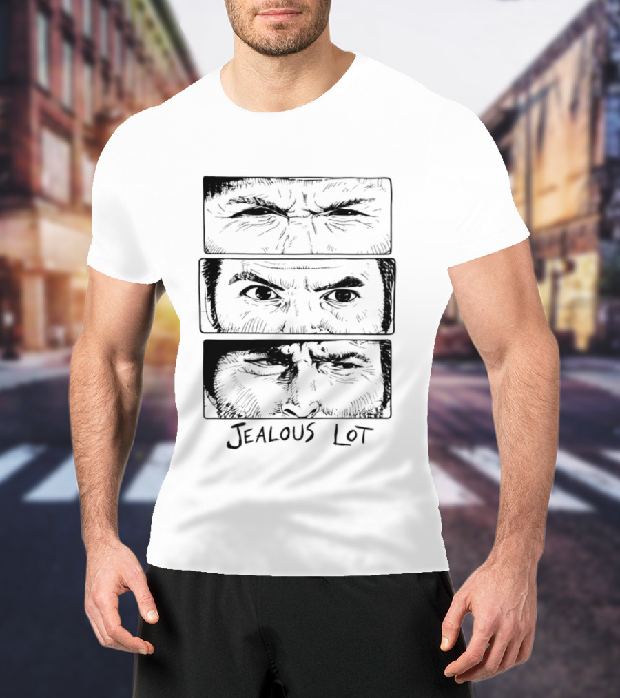 Jealous Lot Eyes Drawing Three Panels T-Shirt