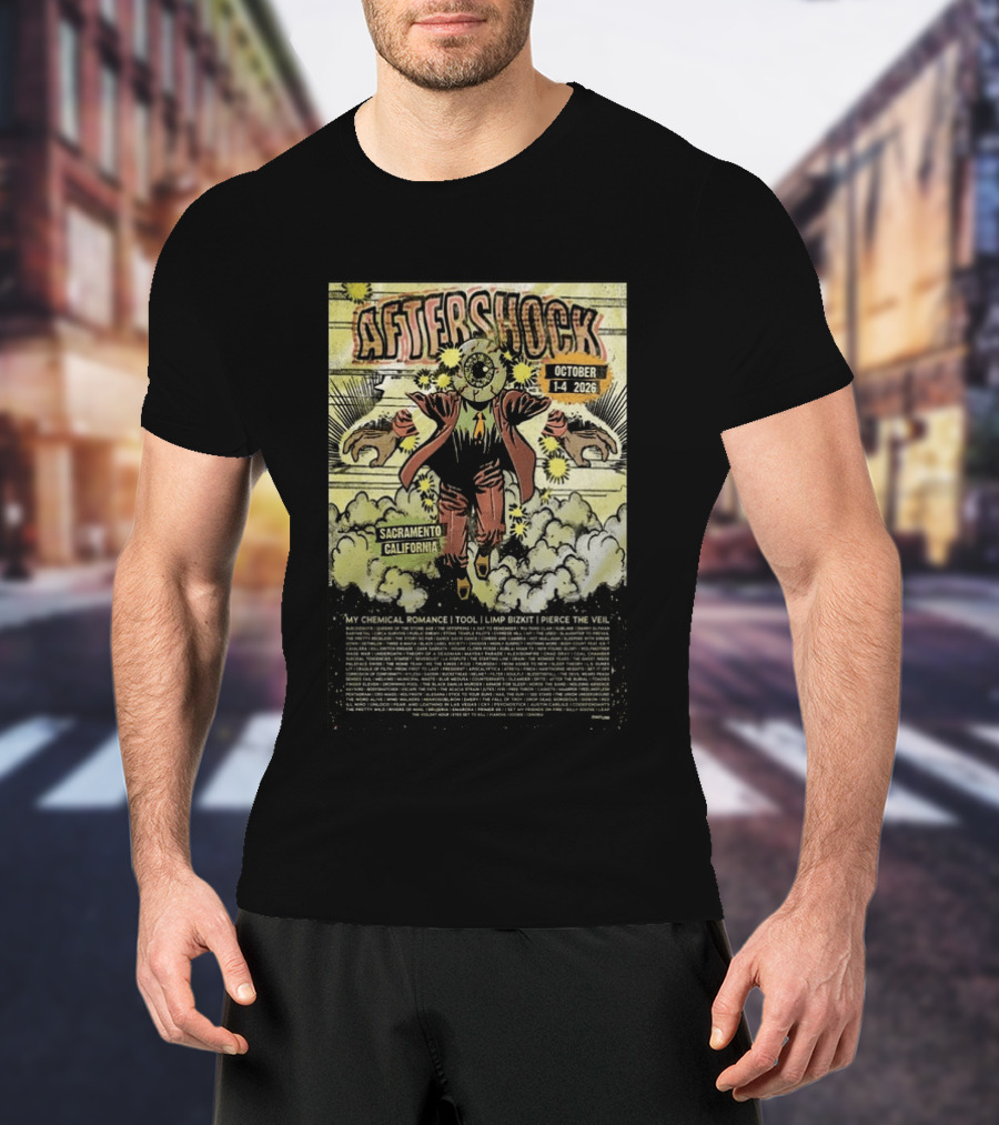 Aftershock Festival Sacramento California October 1 4 2026 My Chemical Romance Tool Limp Bizkit Pierce The Veil T-Shirt