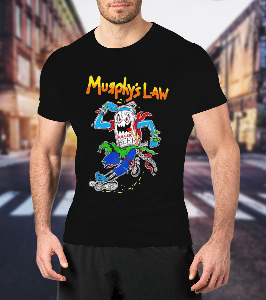 Murphy's Law Killer Beer Crossover Thrash Monster Can Running T-Shirt