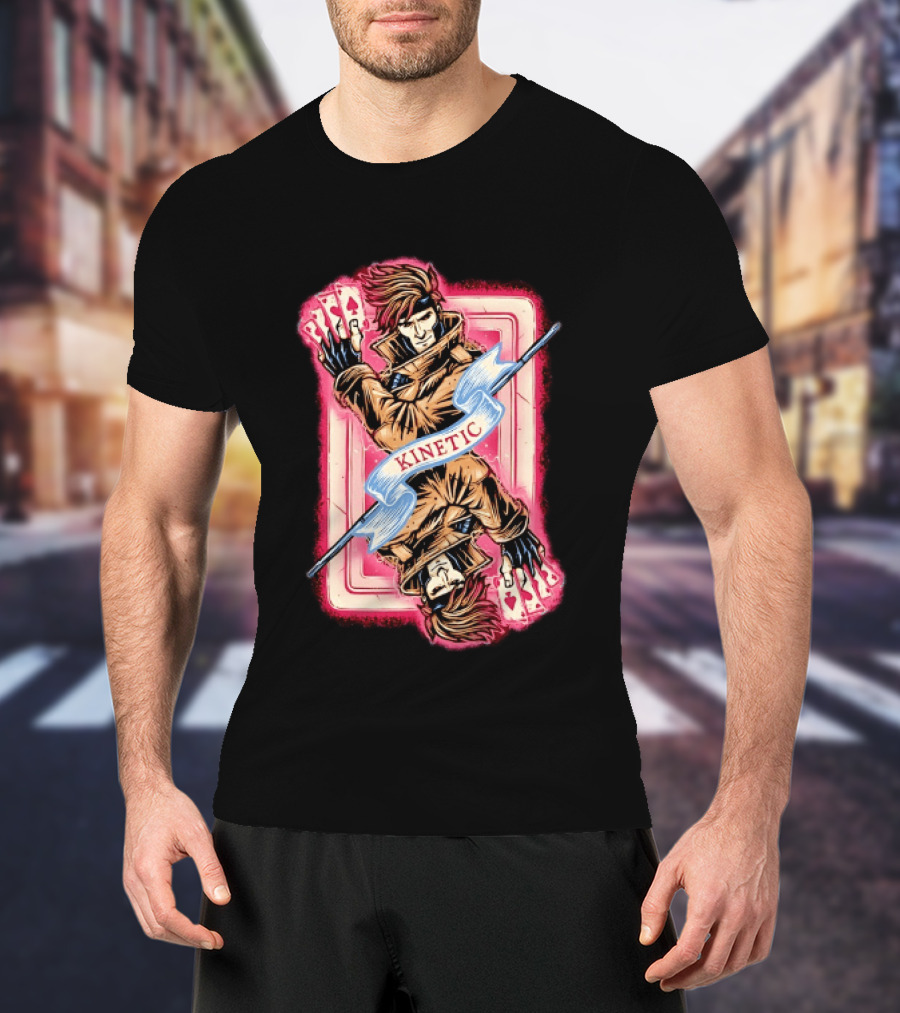 Gambit Kinetic Playing Card X Men Marvel T-Shirt