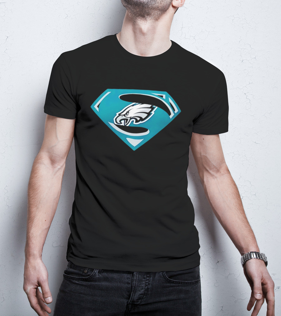 Philadelphia Eagles Superman Crest NFL Football Team T-Shirt