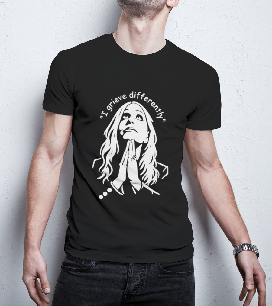 I Grieve Differently Inspirational Woman Praying Hands T-Shirt