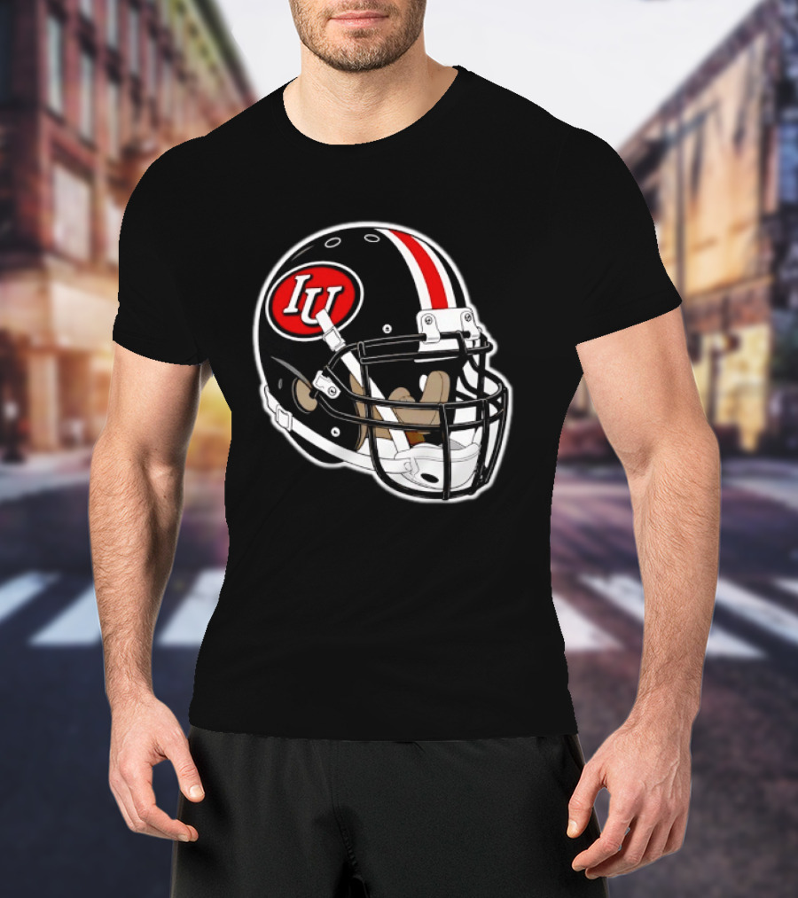 Indiana Hoosiers IU Football Helmet T-Shirt