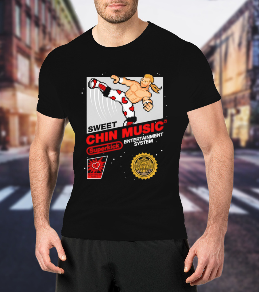 Sweet Chin Music Heartbreak Kid Entertainment System Series T-Shirt