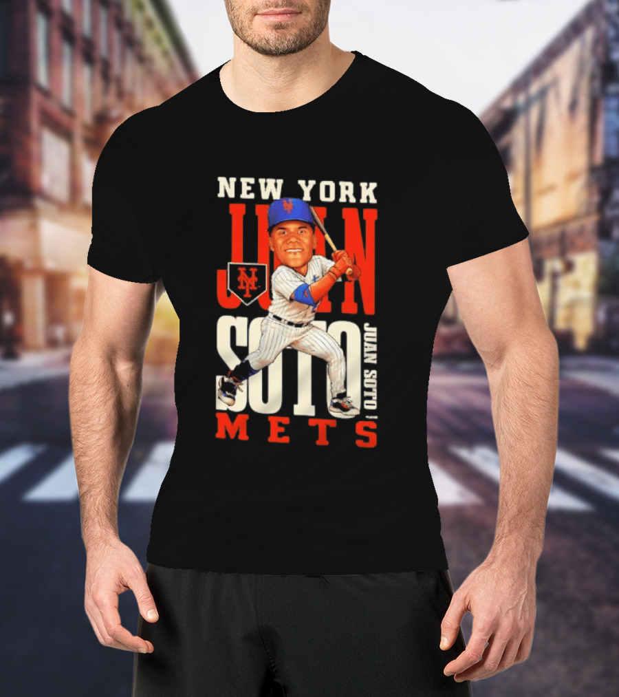 New York Mets Juan Soto Caricature MLB Baseball T-Shirt