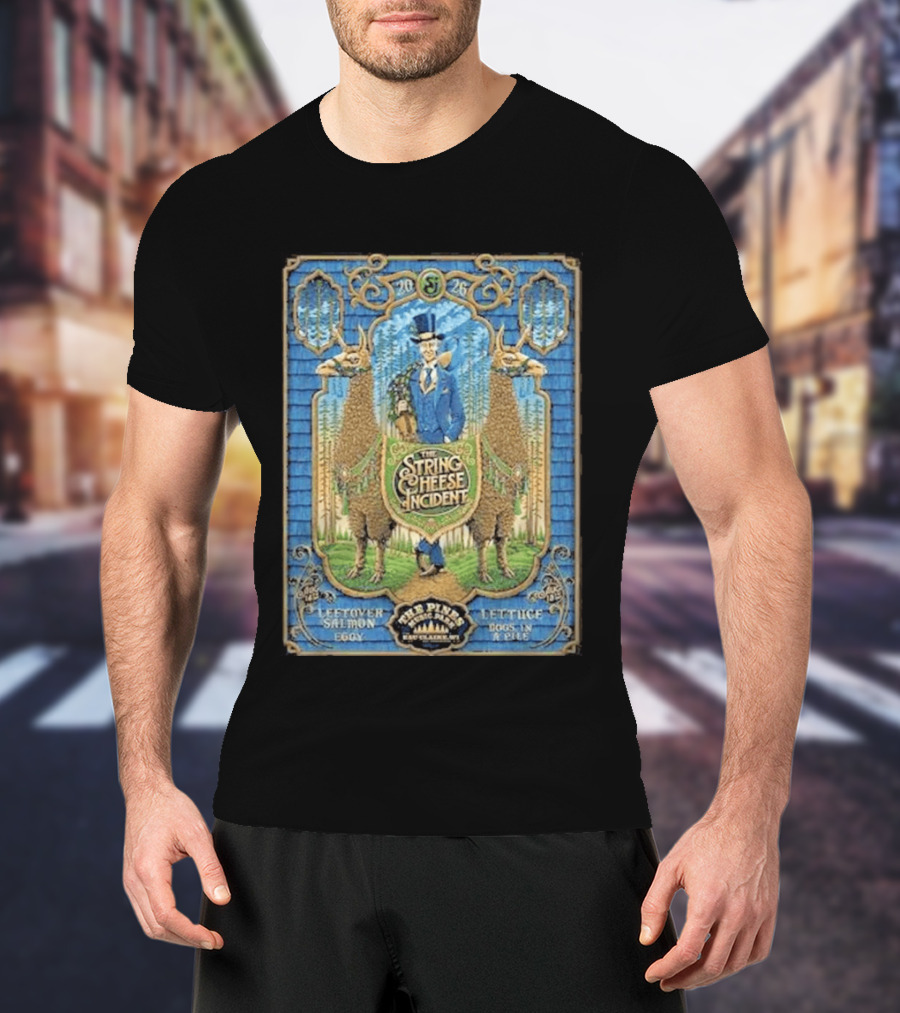 The String Cheese Incident Eau Claire WI 2026 Pine Music Park Leftover Salmon Lettuce Concert T-Shirt
