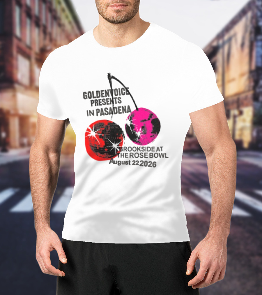 Goldenvoice Presents Pasadena Brookside At The Rose Bowl August 22 2026 Disco Cherry Baby T-Shirt