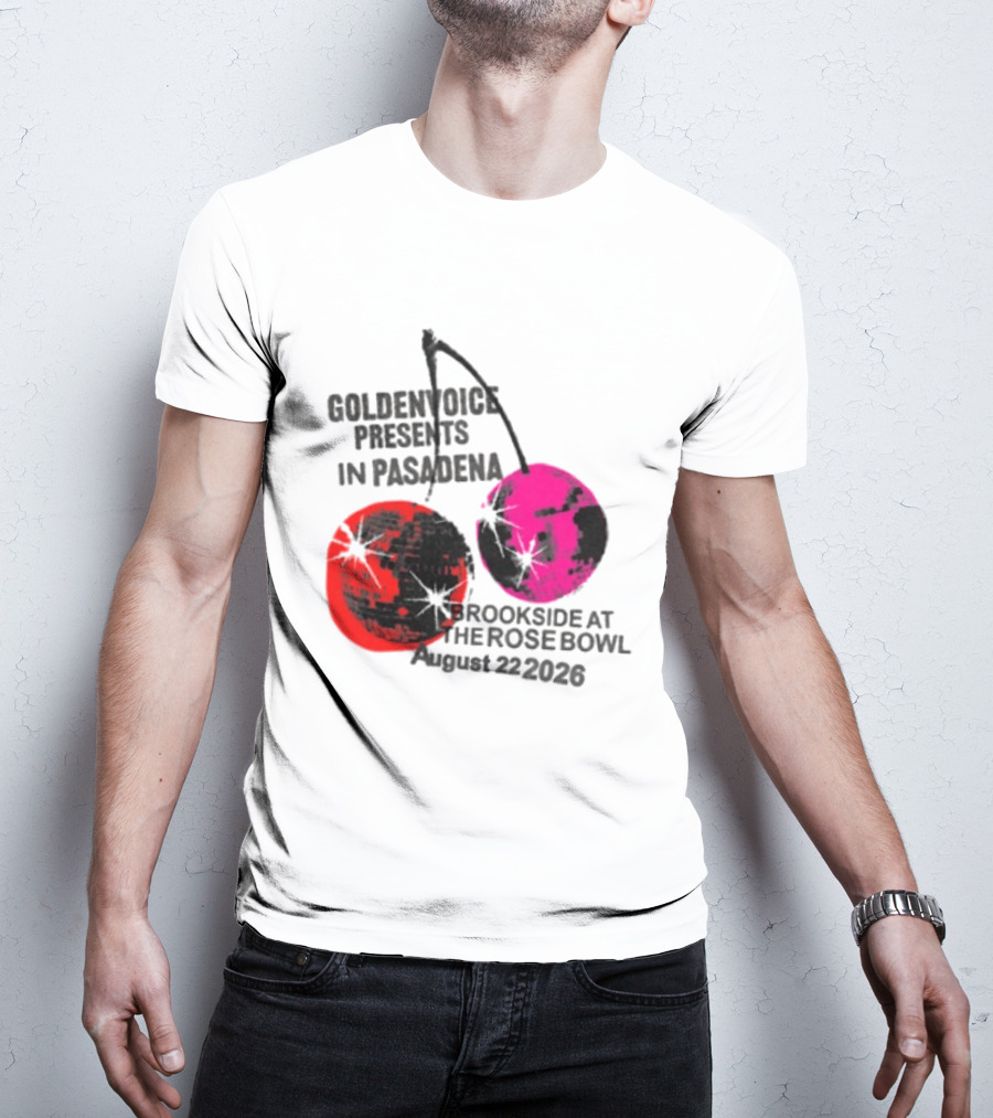 Goldenvoice Presents Pasadena Brookside At The Rose Bowl August 22 2026 Disco Cherry Baby T-Shirt