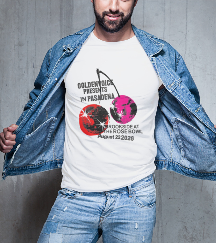 Goldenvoice Presents Pasadena Brookside At The Rose Bowl August 22 2026 Disco Cherry Baby T-Shirt