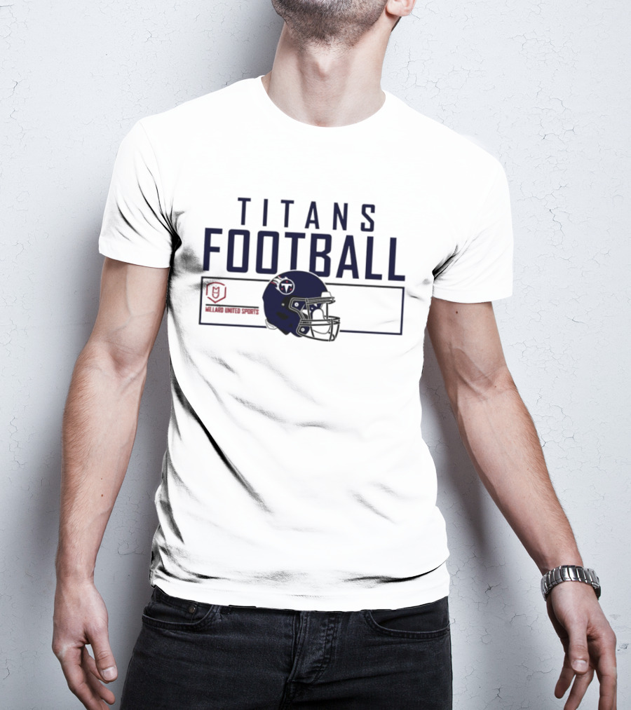Millard United Sports Titans Football Helmet T-Shirt