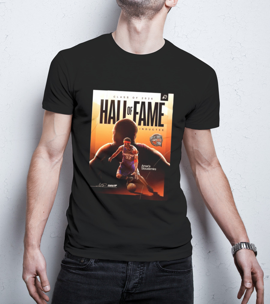 Class Of 2026 Hall Of Fame Inductee Amar'e Stoudemire Phoenix Suns Basketball T-Shirt