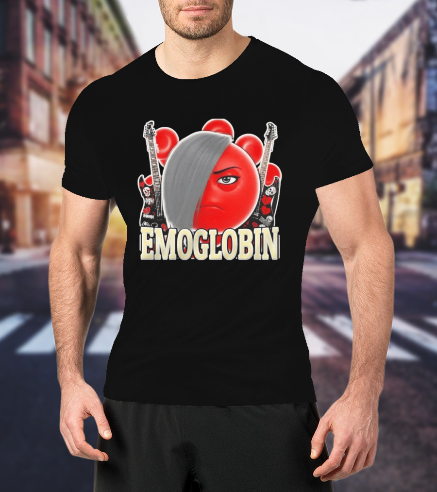 EMOGLOBIN Goblin Emoji With Emo Guitar T-Shirt